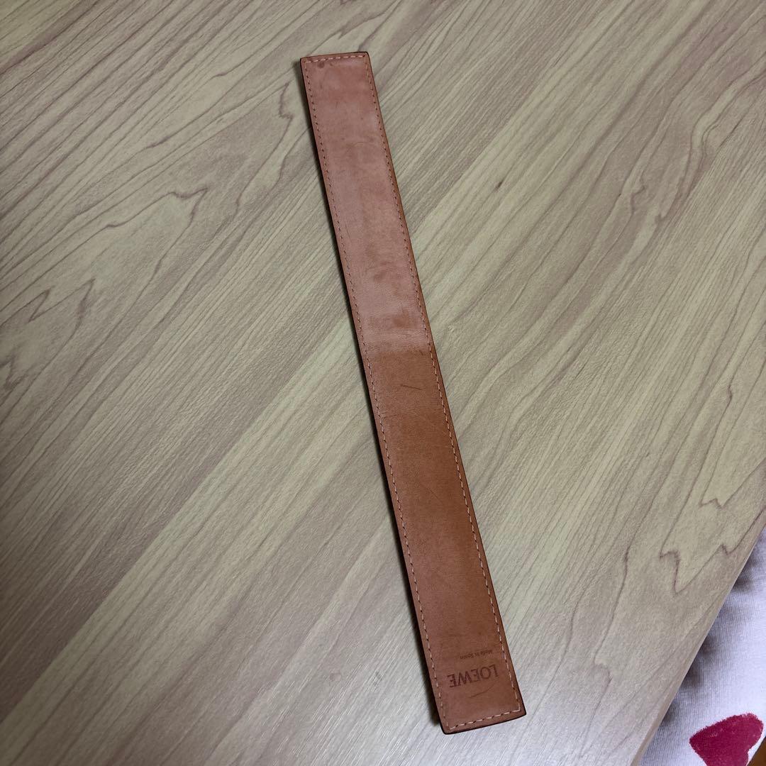 【美品】LOEWE ロエベ　皮バングル　キャメル色