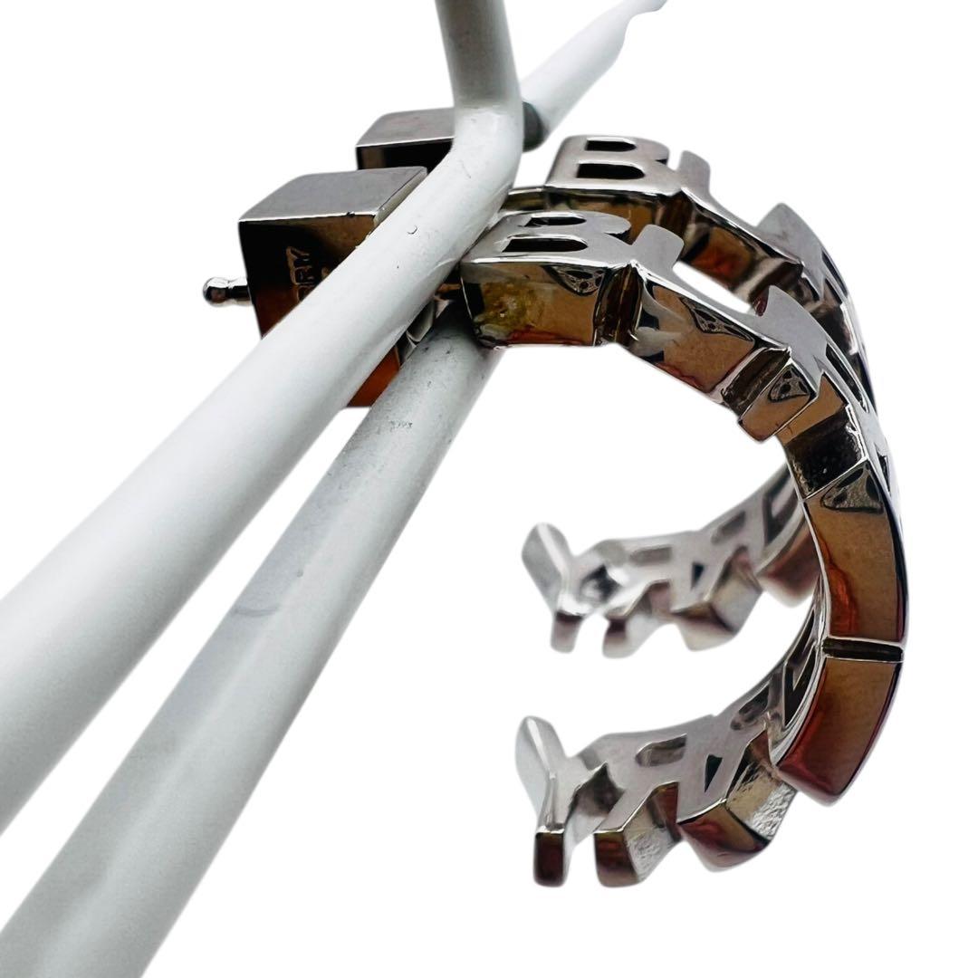 超美品✨バーバリーロンドン　フープ　ピアス　イタリー製　ロゴ