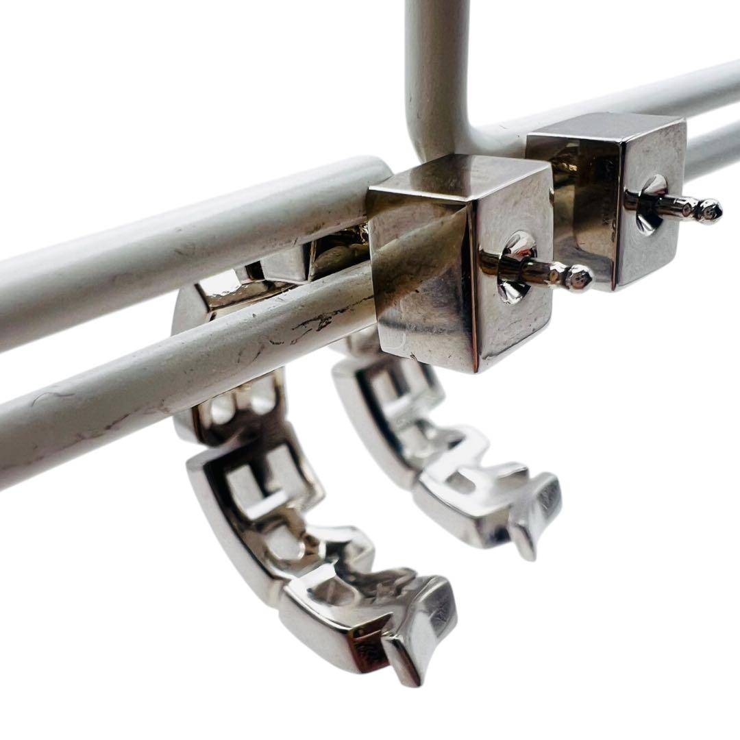 超美品✨バーバリーロンドン　フープ　ピアス　イタリー製　ロゴ