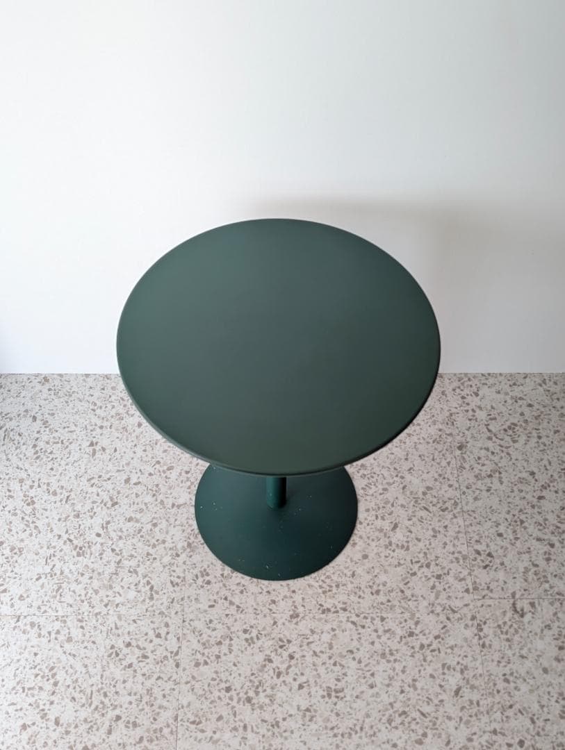 ビンテージ イノベーター メタル サイドテーブル ラウンド 一本脚 高さ調節可