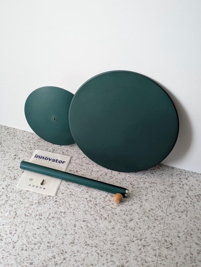 ビンテージ イノベーター メタル サイドテーブル ラウンド 一本脚 高さ調節可