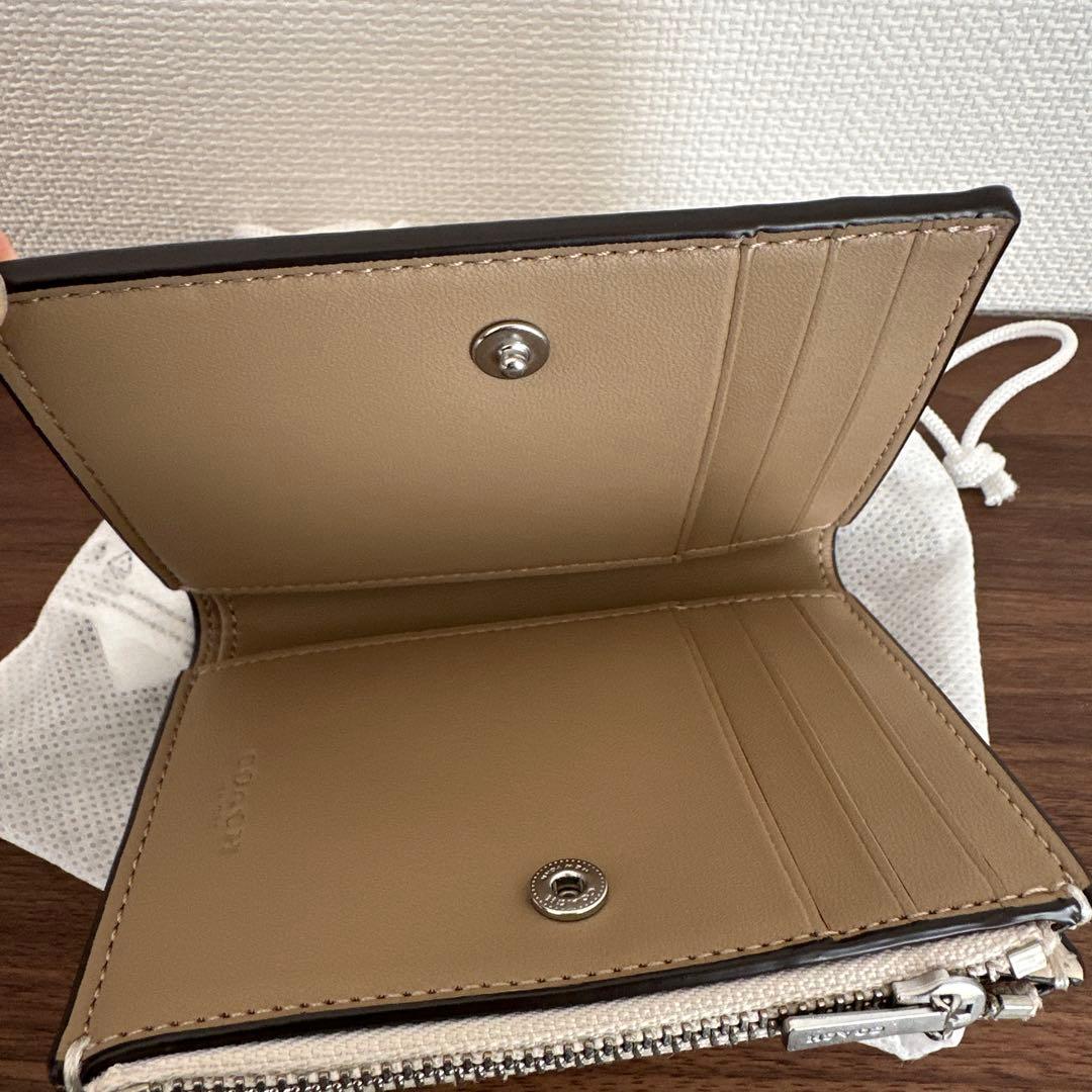 H*T様 COACH アイボリー 二つ折り財布
