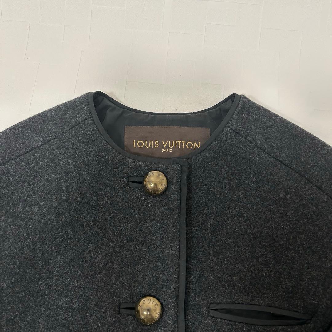 【美品】ルイ・ヴィトン　LOUIS VUITTON ロングコート ノーカラー