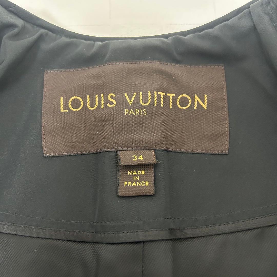 【美品】ルイ・ヴィトン　LOUIS VUITTON ロングコート ノーカラー