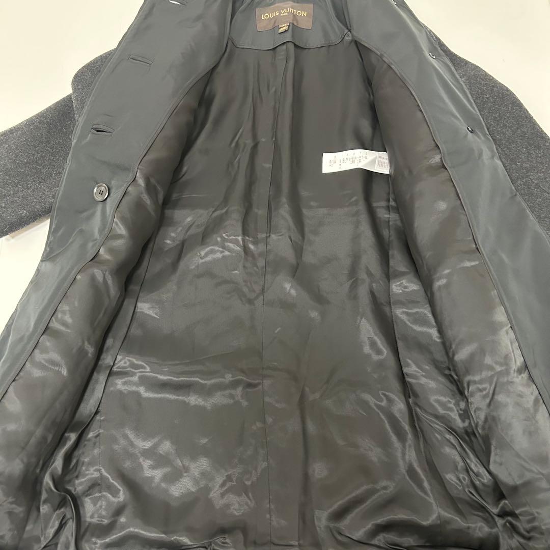 【美品】ルイ・ヴィトン　LOUIS VUITTON ロングコート ノーカラー