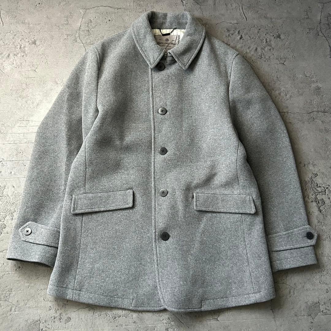 極美品 NANO UNIVERSE SUPER140 メルトンチェスター コート