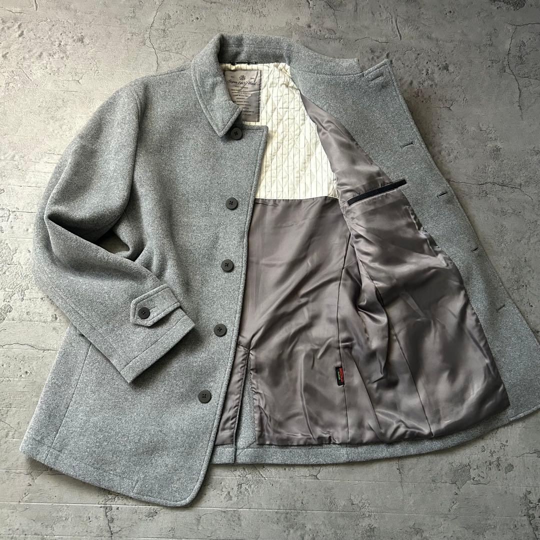 極美品 NANO UNIVERSE SUPER140 メルトンチェスター コート