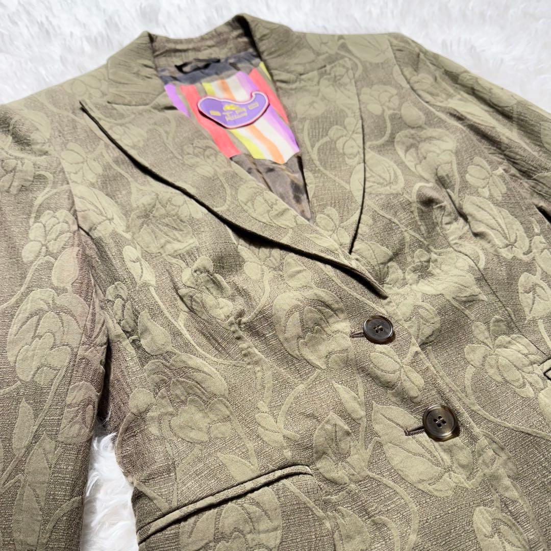 チェコETRO エトロ ペイズリー シルク混 テーラード ジャケット 花柄