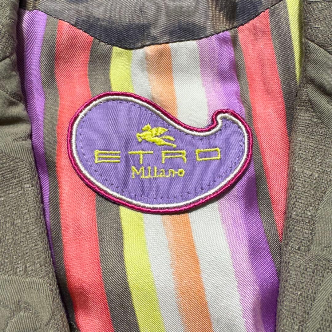 チェコETRO エトロ ペイズリー シルク混 テーラード ジャケット 花柄