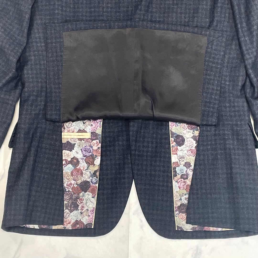 現行✨ ポールスミス REDA スーツ セットアップ チェック柄 裏地花柄 総柄