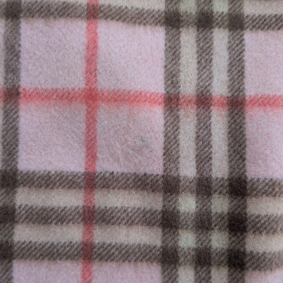 バーバリー　カシミヤ100%　マフラー ベビーピンク&ベージュ系　　即日発送