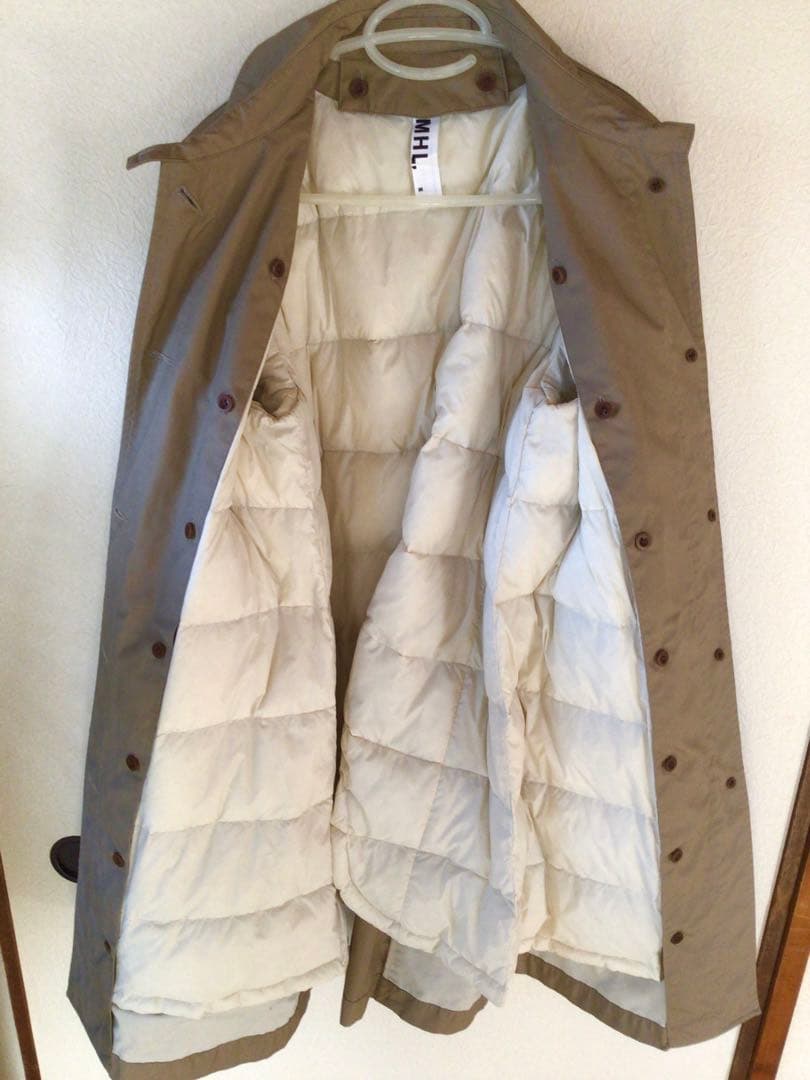 MHL. ステンカラーコート　取り外しダウンライナー　サイズⅢ（L〜ＸL)