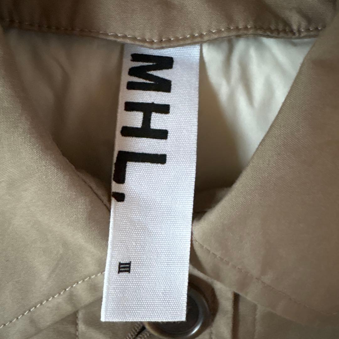 MHL. ステンカラーコート　取り外しダウンライナー　サイズⅢ（L〜ＸL)