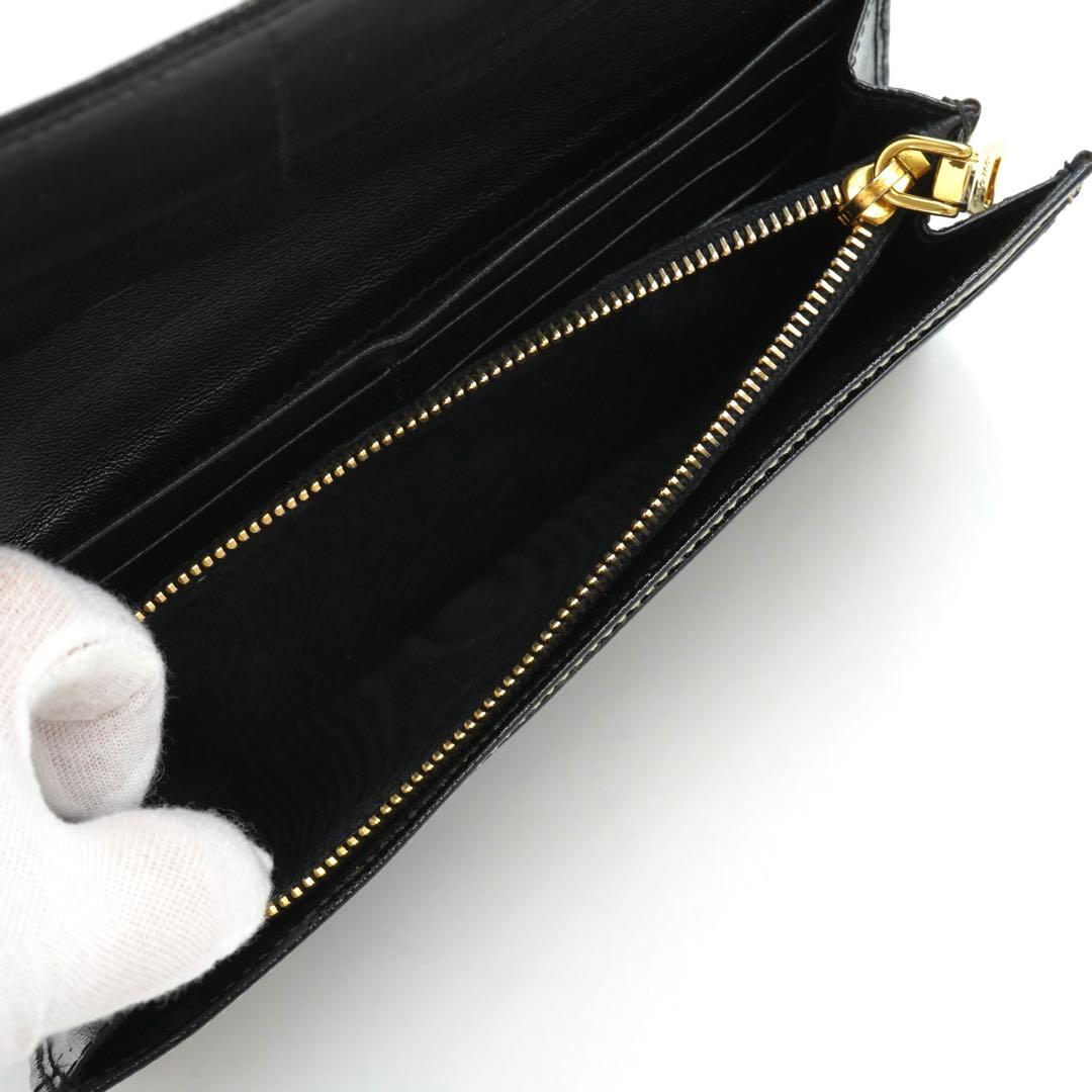 ✨新品未使用✨　PRADA 長財布　三角プレート　エナメル　サフィアーノ