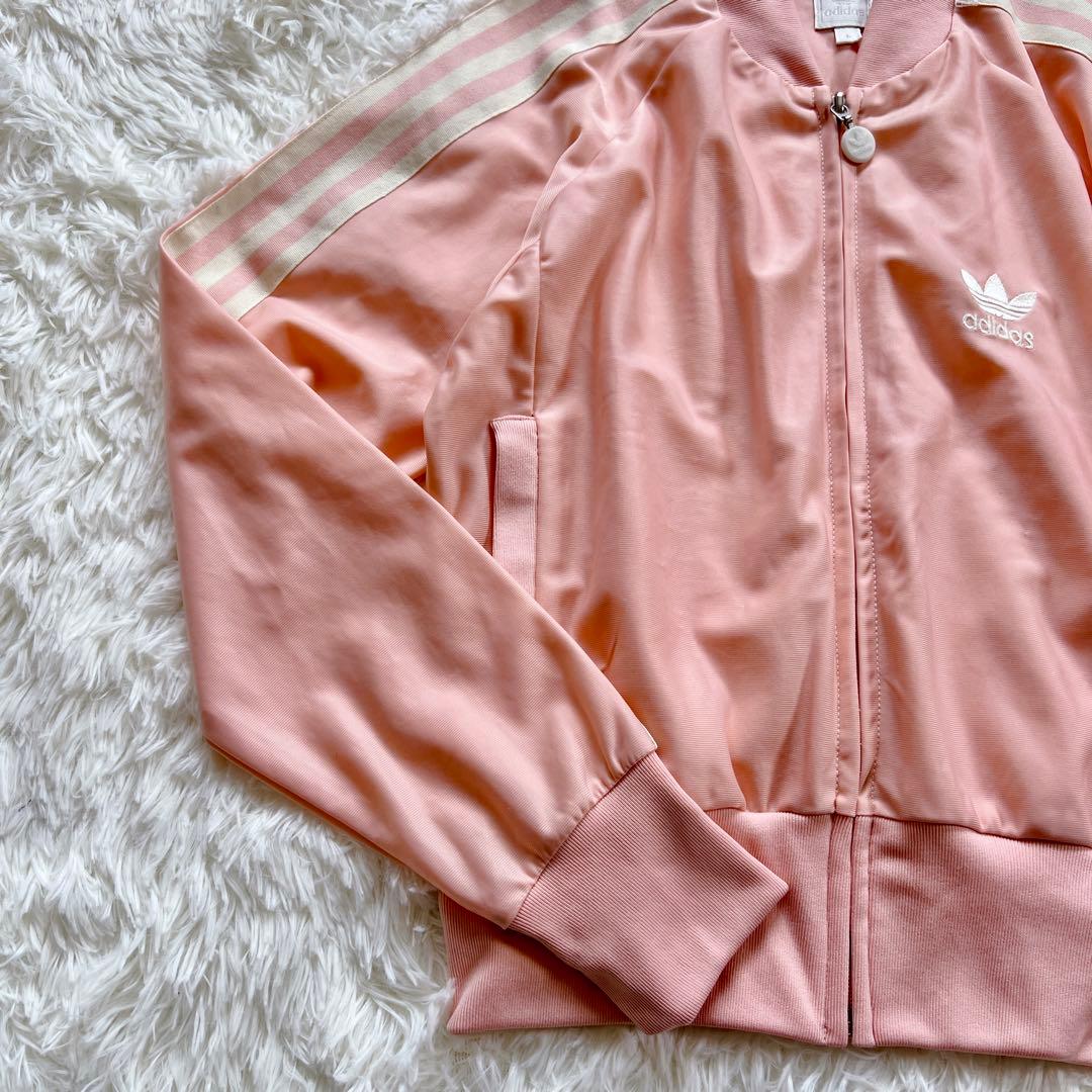 アディダス ピンク トラックジャケット 刺繍ロゴ 00s ジャージ L