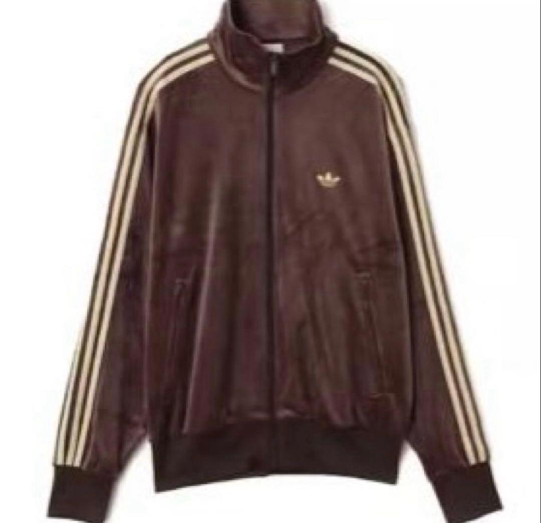 ★新品S★adidas ファイヤーバード ベロア トラックトップ ダークブラウン