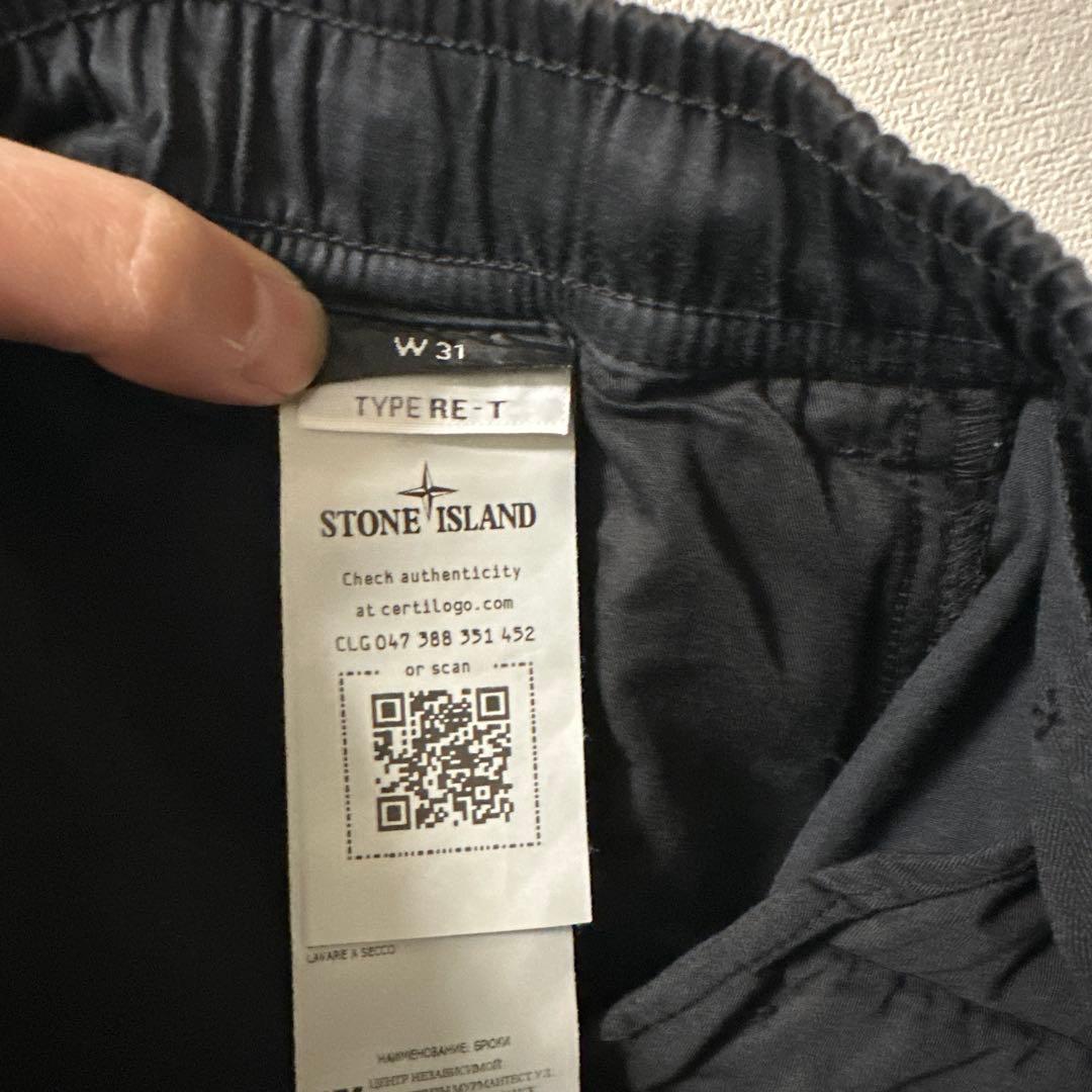 21AW STONE  コットン カーゴパンツ ブラック W31