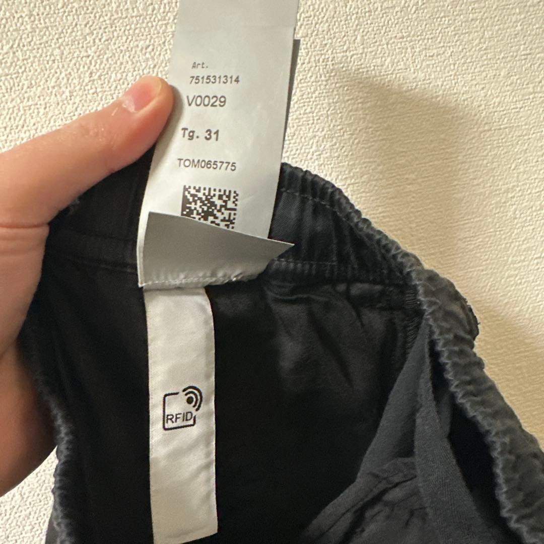 21AW STONE  コットン カーゴパンツ ブラック W31