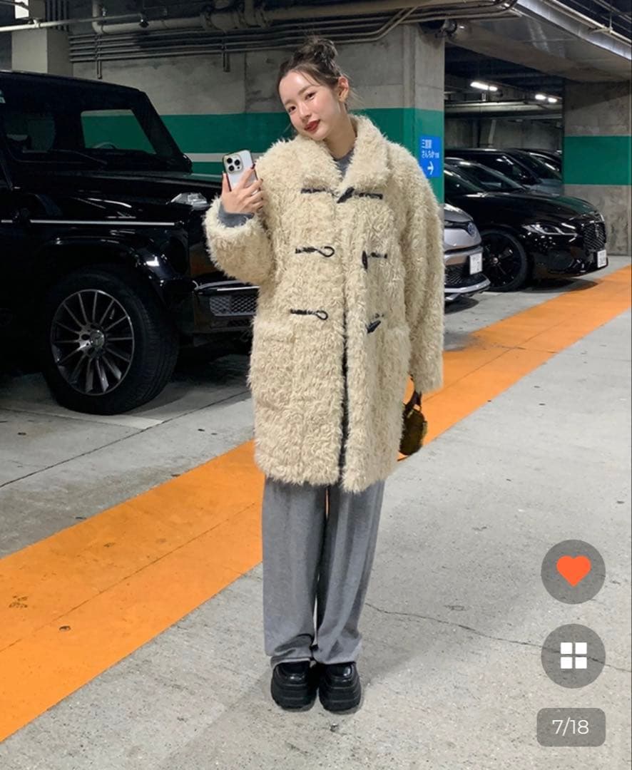 nugu CANIE ボアミドルコート