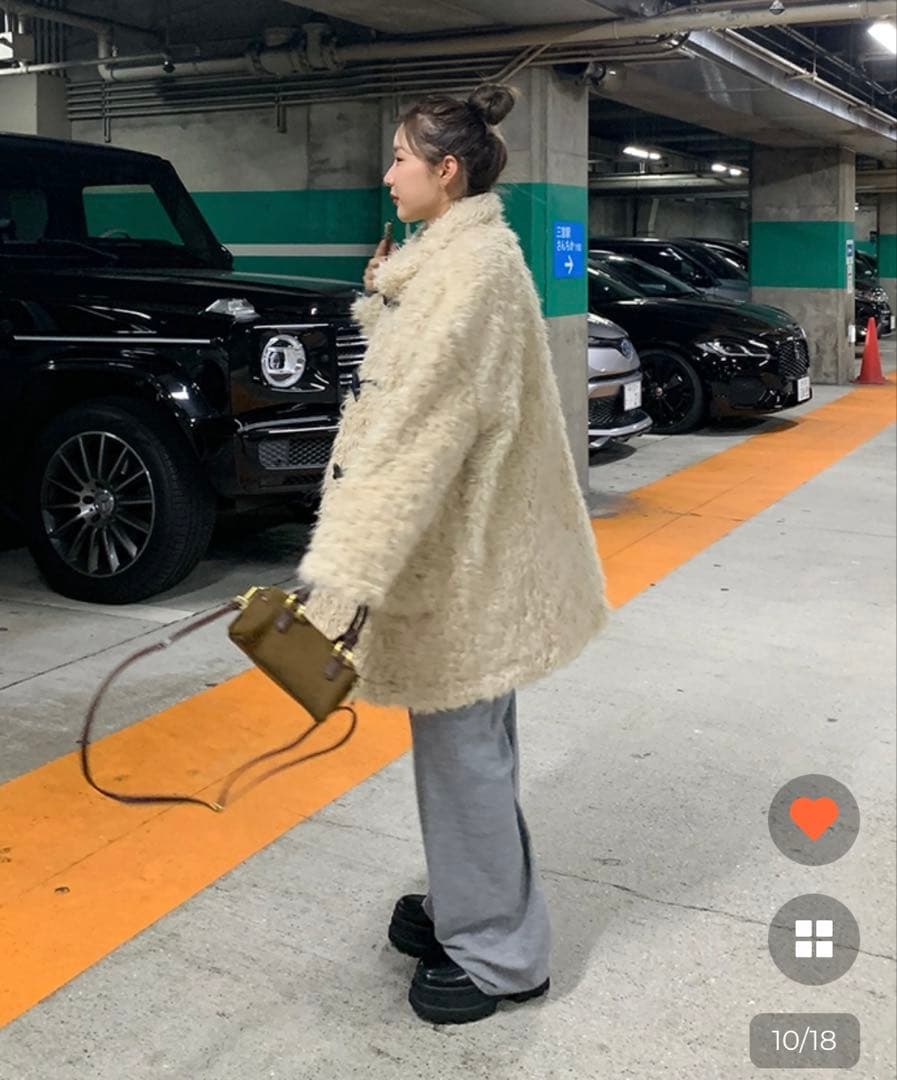 nugu CANIE ボアミドルコート