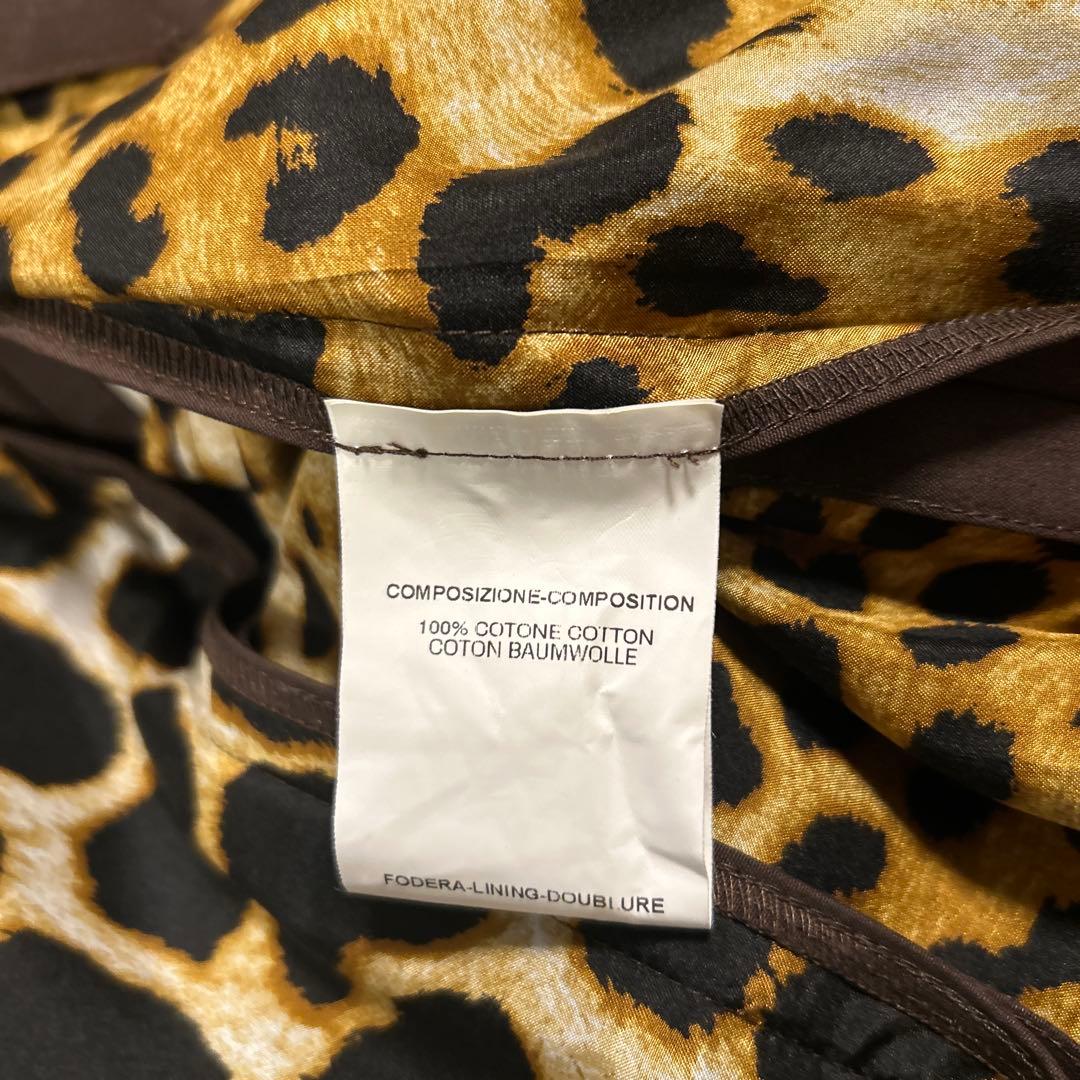 イヴサンローラン　リブゴーシュ トレンチコートレオパード　ブラウン　36