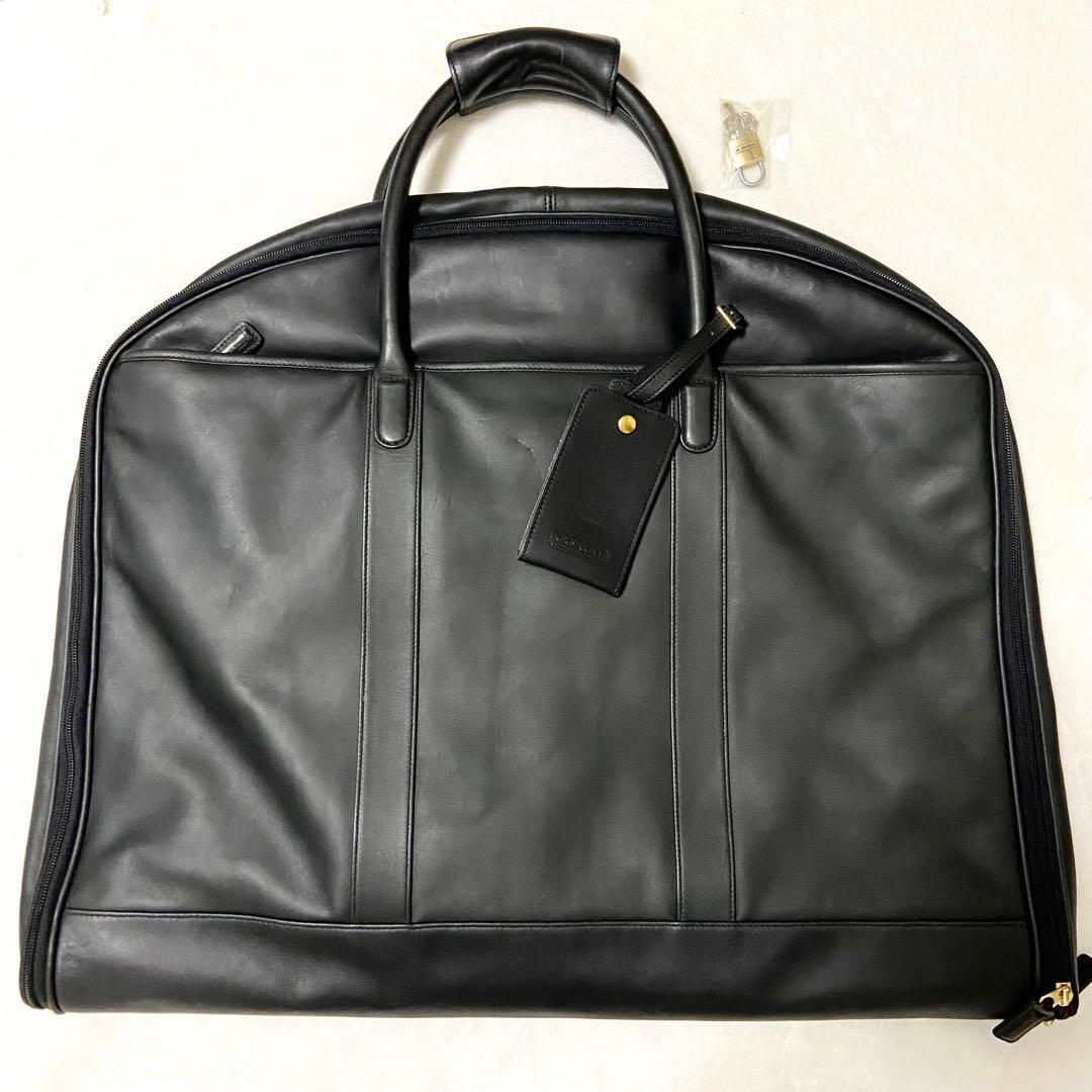 美品✨ コーチ レザー ガーメントバッグ スーツカバー 黒 出張 0589