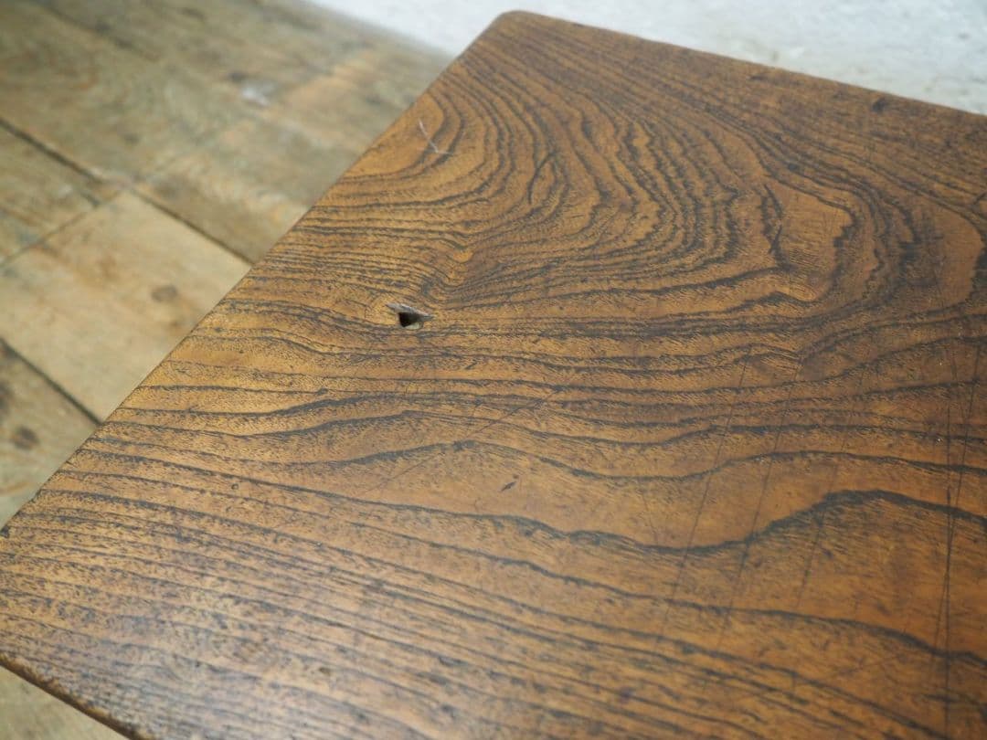 1103 アンティーク　栗のちゃぶ台　文机　座卓　陳列台　ローテーブル　レトロ