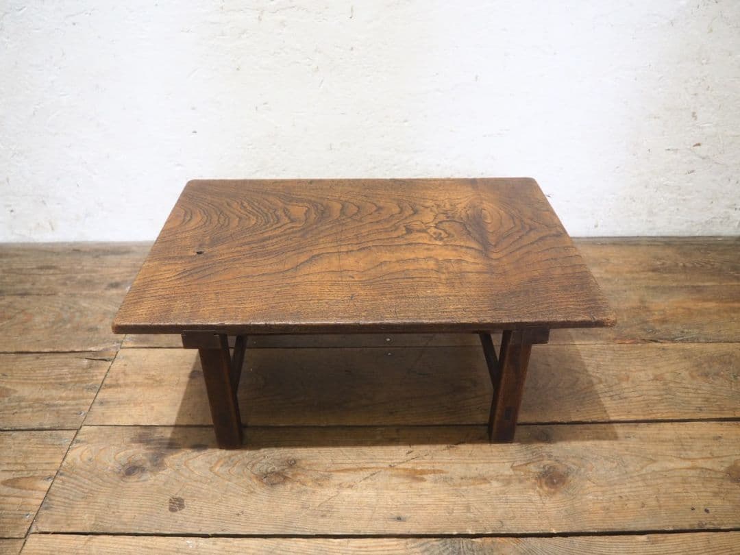 1103 アンティーク　栗のちゃぶ台　文机　座卓　陳列台　ローテーブル　レトロ