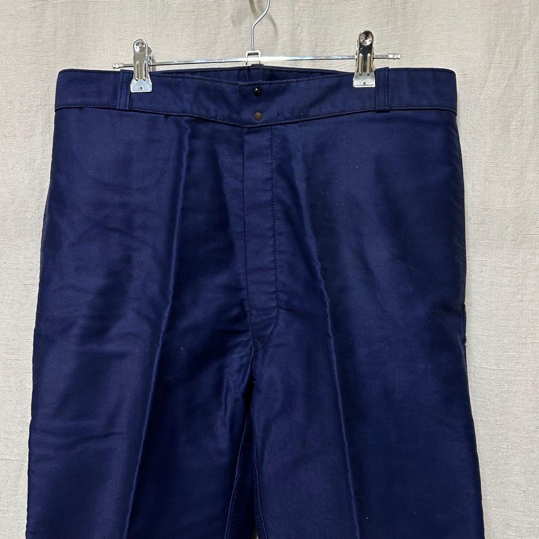 モンサンミッシェル　ブルーモールスキンパンツ　デッドストック