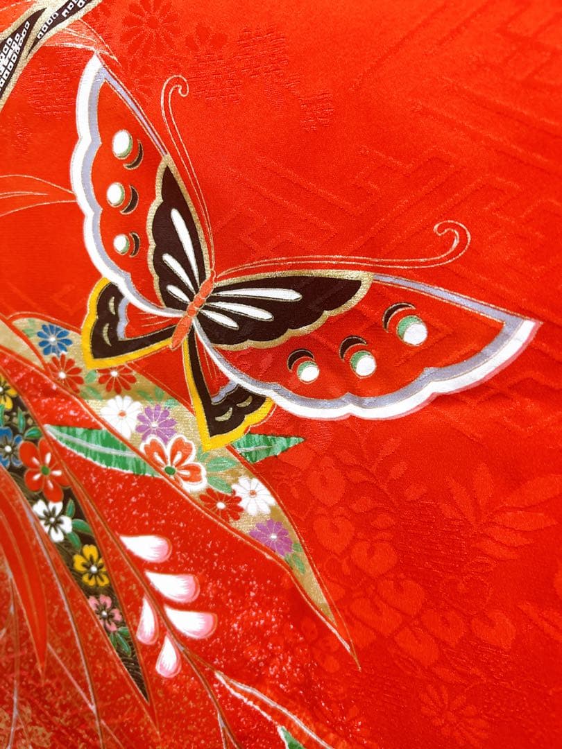 お買い得品♡七五三　7歳　女の子　フルセット　一式　正絹　赤