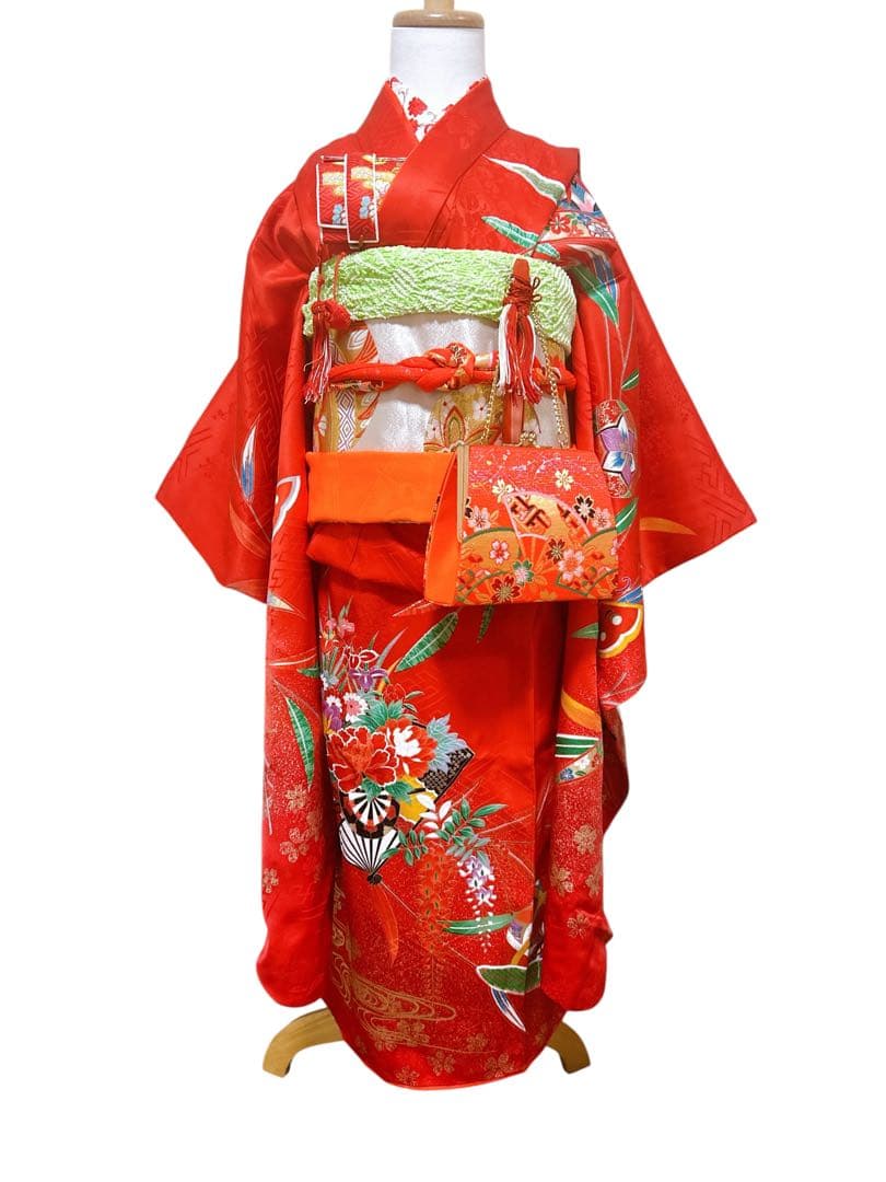 お買い得品♡七五三　7歳　女の子　フルセット　一式　正絹　赤