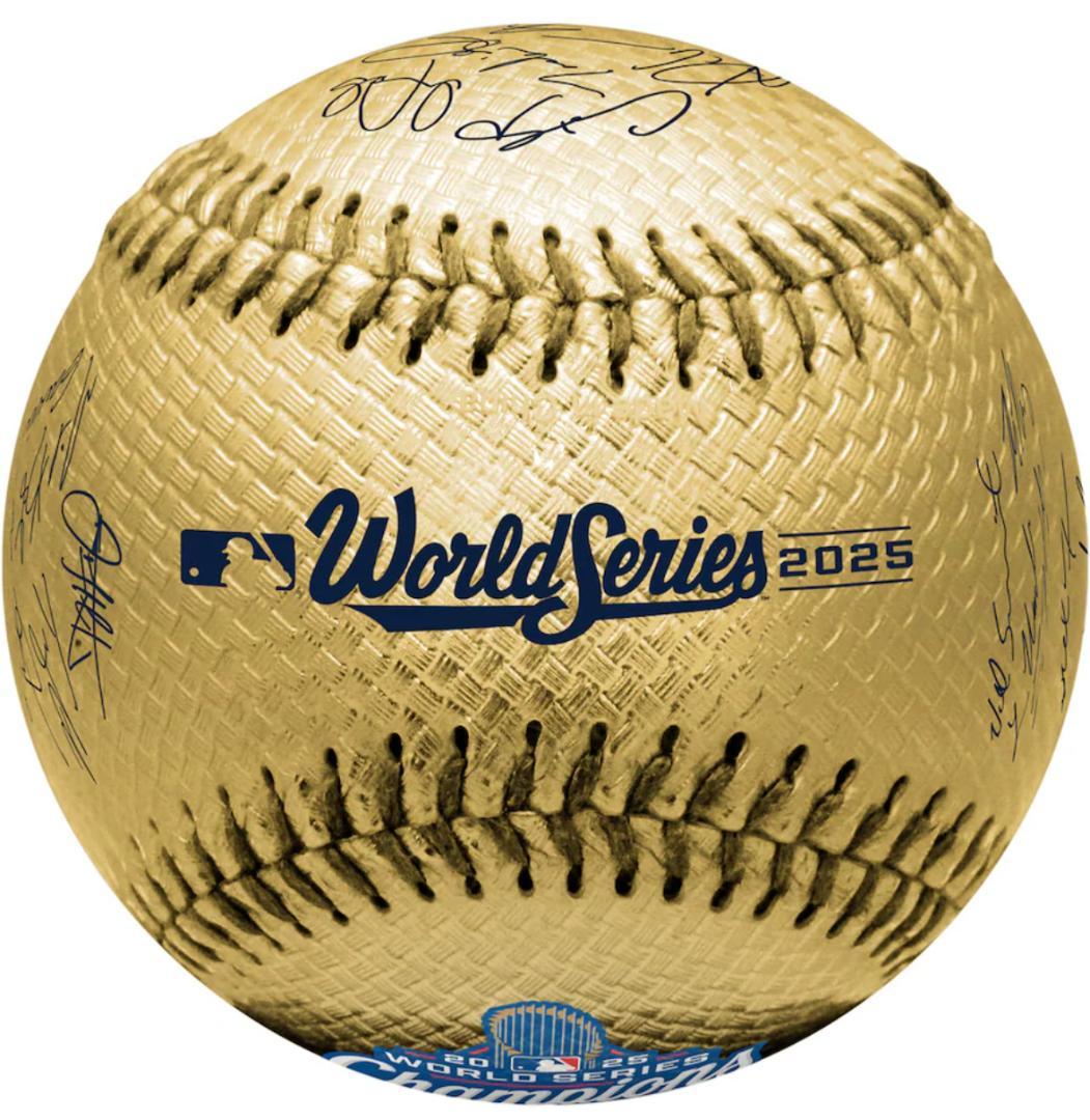 2025 ドジャース ワールドシリーズ 優勝 サイン ボール ゴールド 大谷翔平