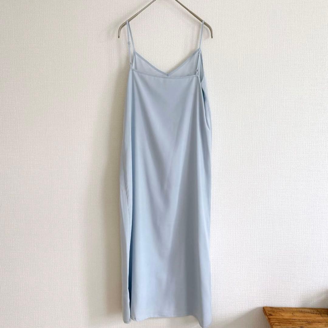 未使用タグ付きフレイアイディー ラインアートシフォンワンピース ブルー 近年