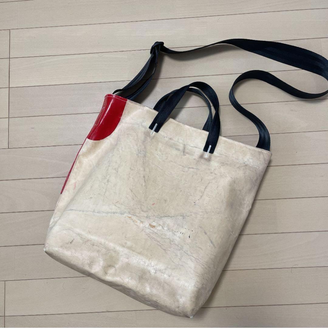 FREITAG エコバッグ ホワイト/レッド