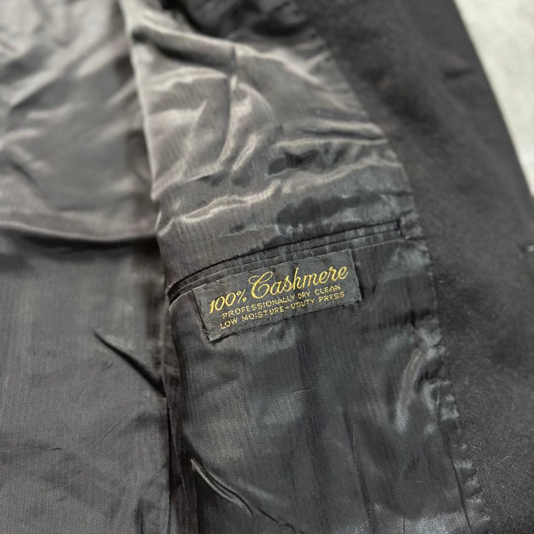 【極上】カシミヤ100 70s テーラード usa製 ブラック L サイズ42