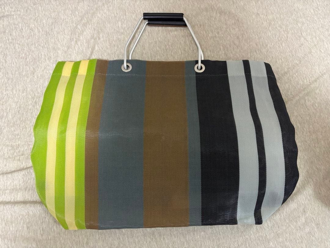 美品　marni マルニマーケット　トートバッグ　ストライプ