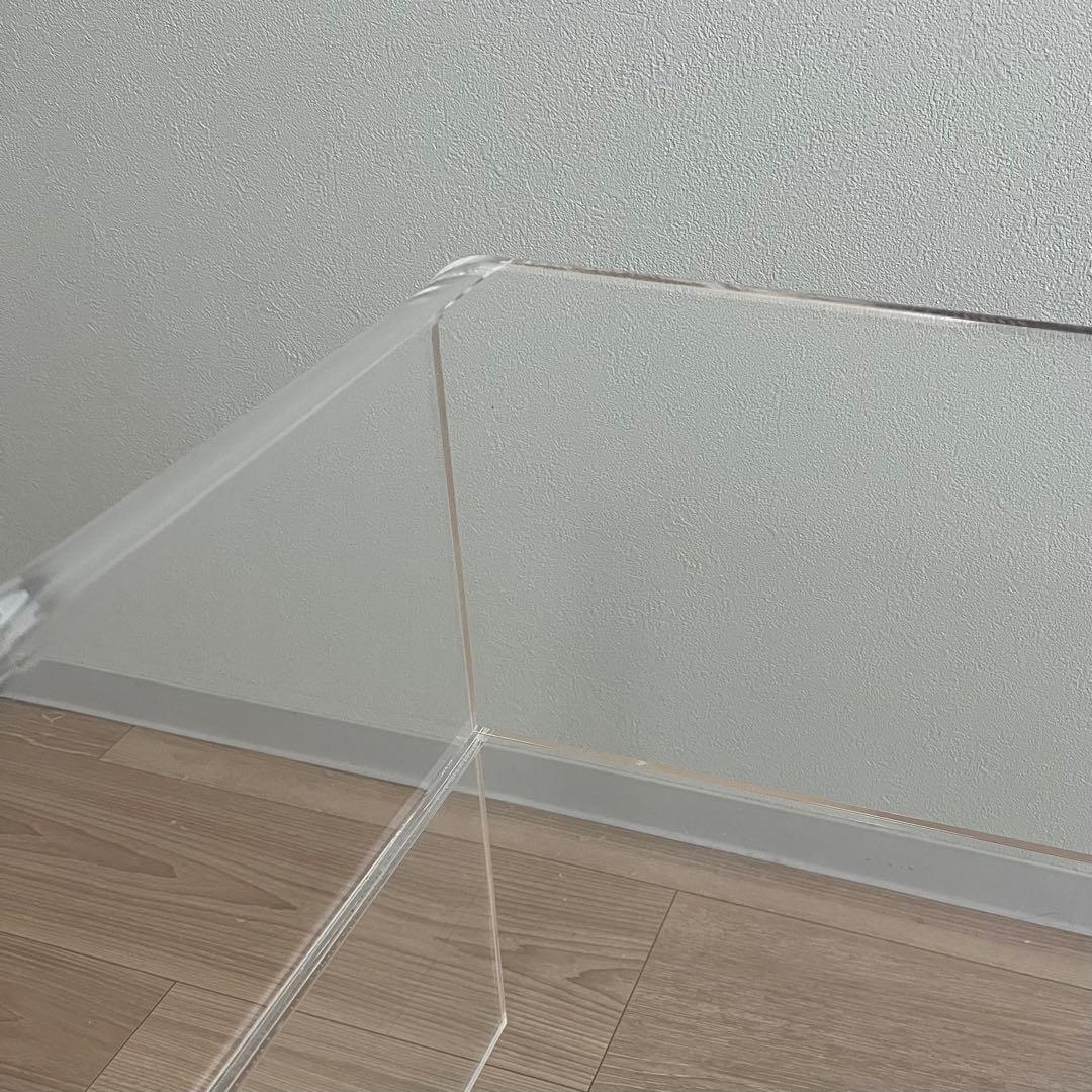 【K出品】棚付き アクリルローテーブル