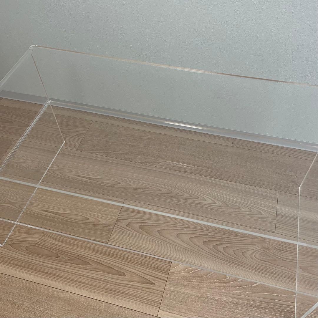 【K出品】棚付き アクリルローテーブル