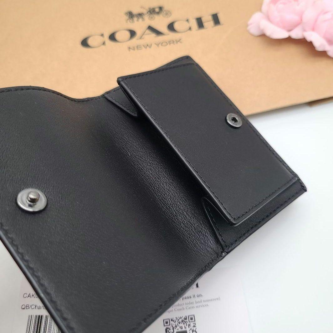 新商品　COACH　コーチ　折り財布　三つ折り財布　シグネチャー　正規品
