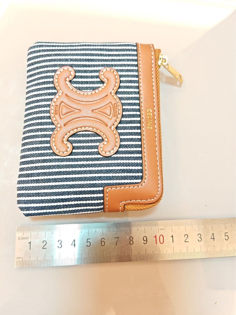 CELINE ストライプ ケース　小銭入れ