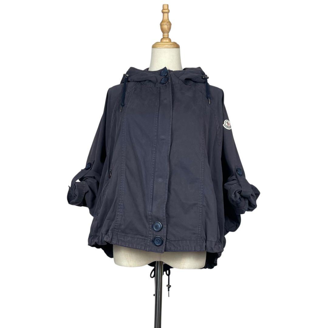 モンクレール★ポンチョナス　CHAR　ドルマンスリーブ　コットン　ネイビー　０