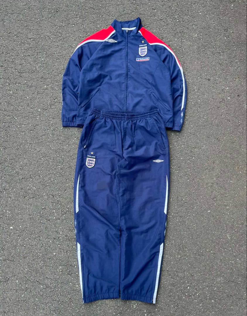 激レア　00s UMBRO イングランド　セットアップ　ナイロンジャケット