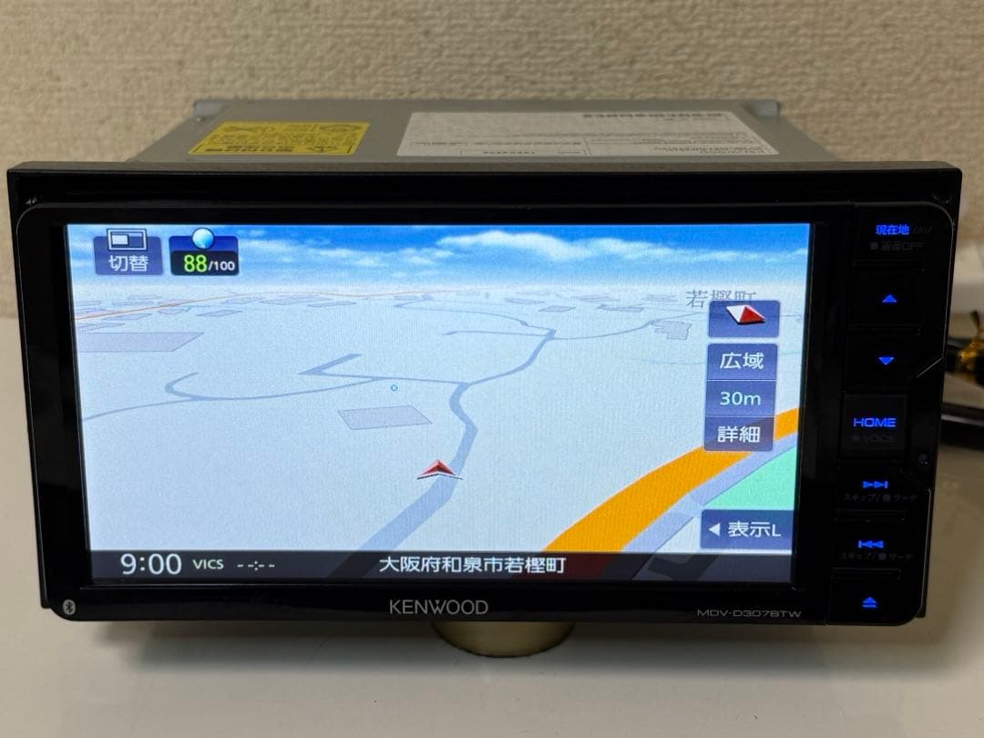KENWOOD ケンウッド MDV-D307BTW カーナビ　2020年