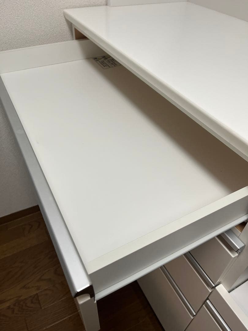 ニトリ　キッチンボード　120cm幅　レジューム　ホワイト　白　食器棚　カウンタ