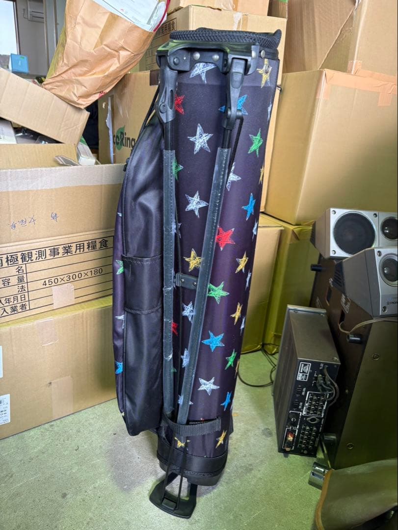 G1497 ラウドマウス スタンド式キャディバッグ 折りたたみ式 スター柄