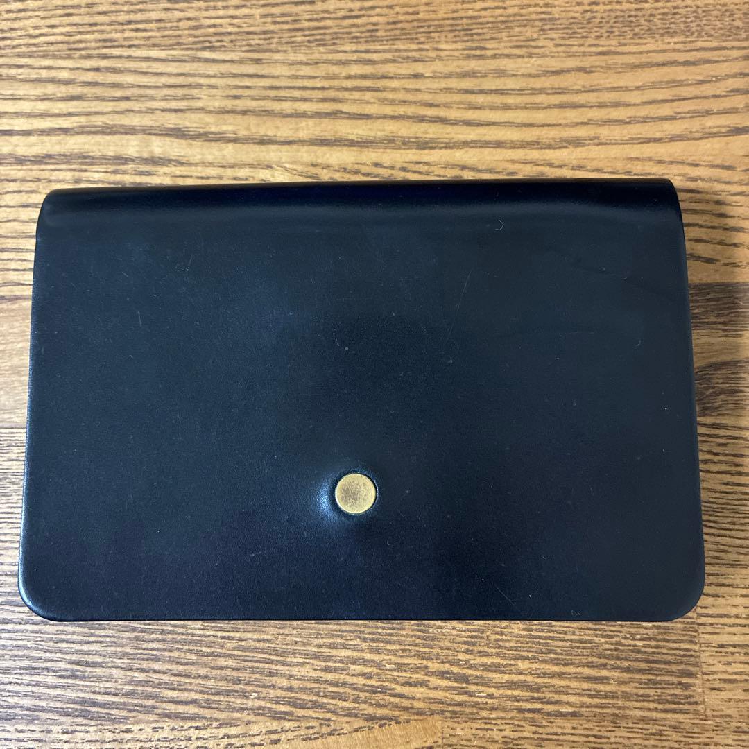 forme hand wallet コードバン ネイビー