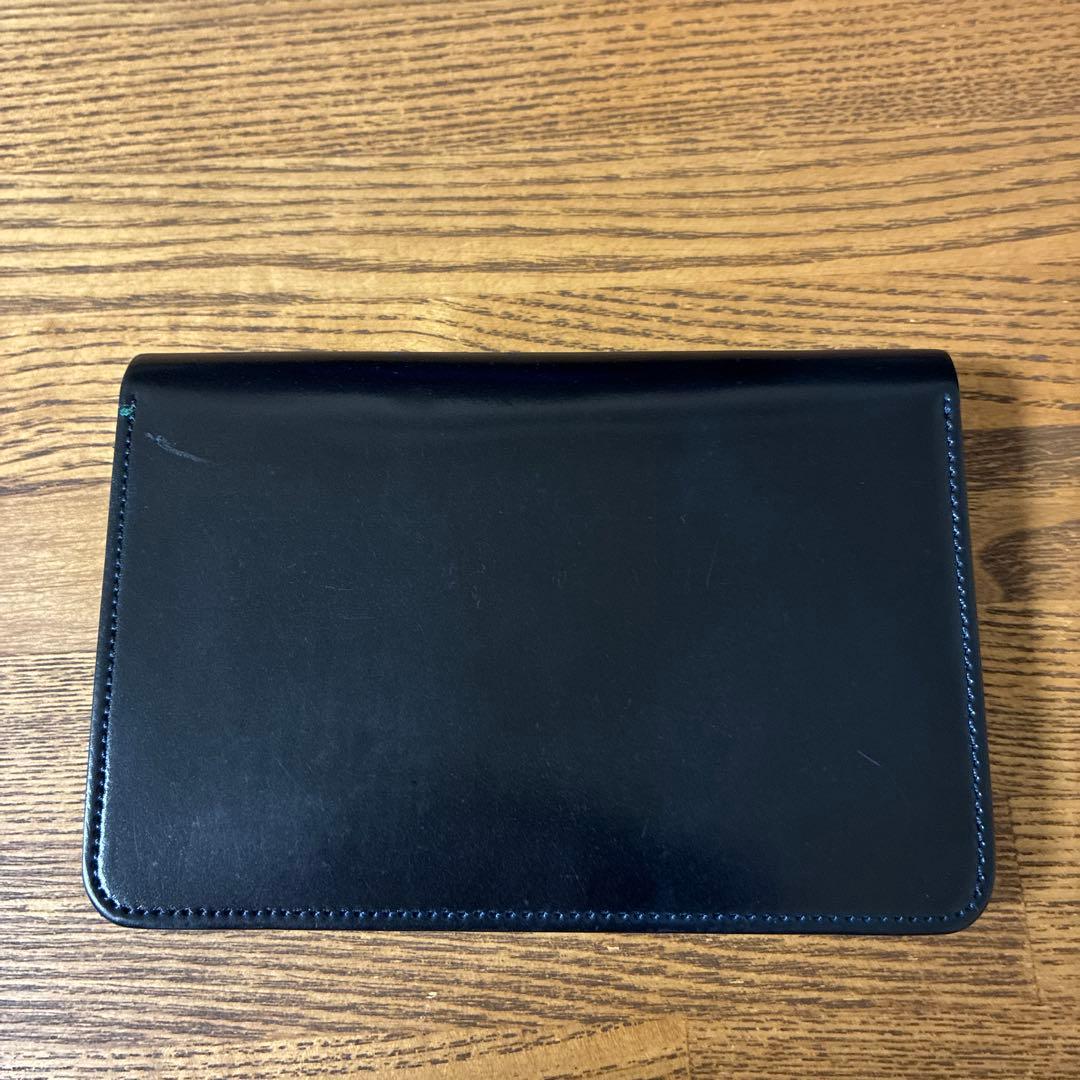 forme hand wallet コードバン ネイビー