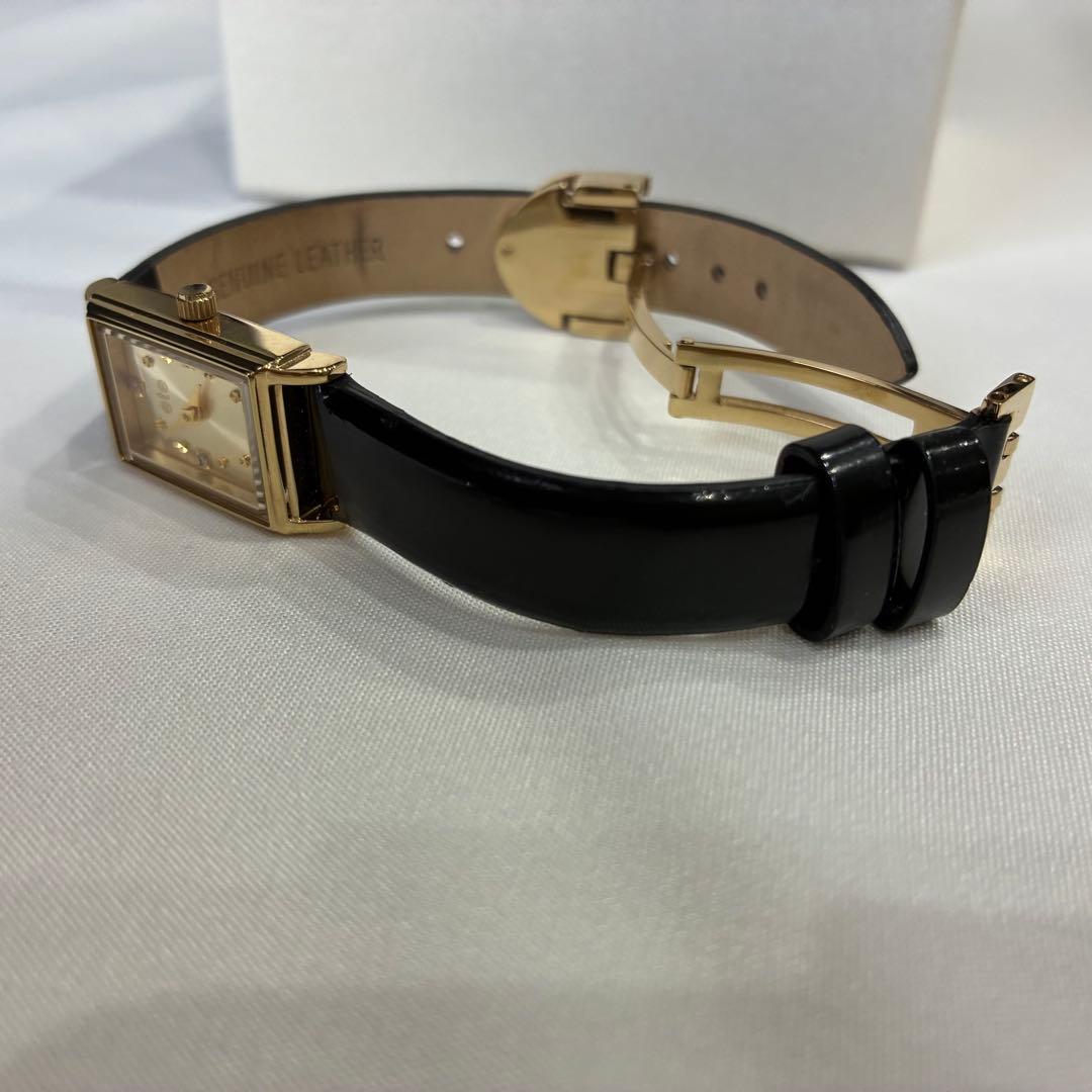 【美品】【値下げ】ete ダイヤモンド　ゴールド　スクエアウォッチ