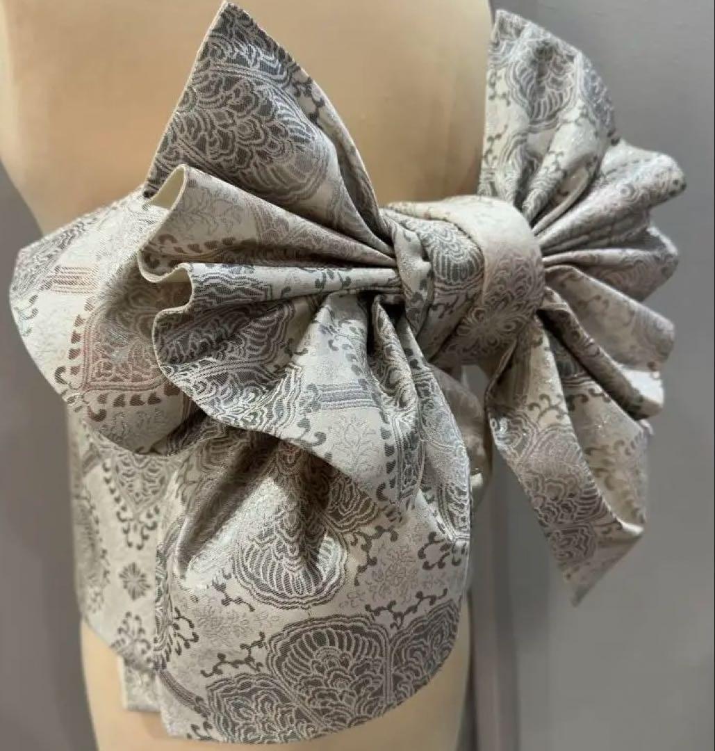 3日間期間限定特別価格！！早い者勝ちです！二部式　作り帯　 高級プラチナ箔二重織