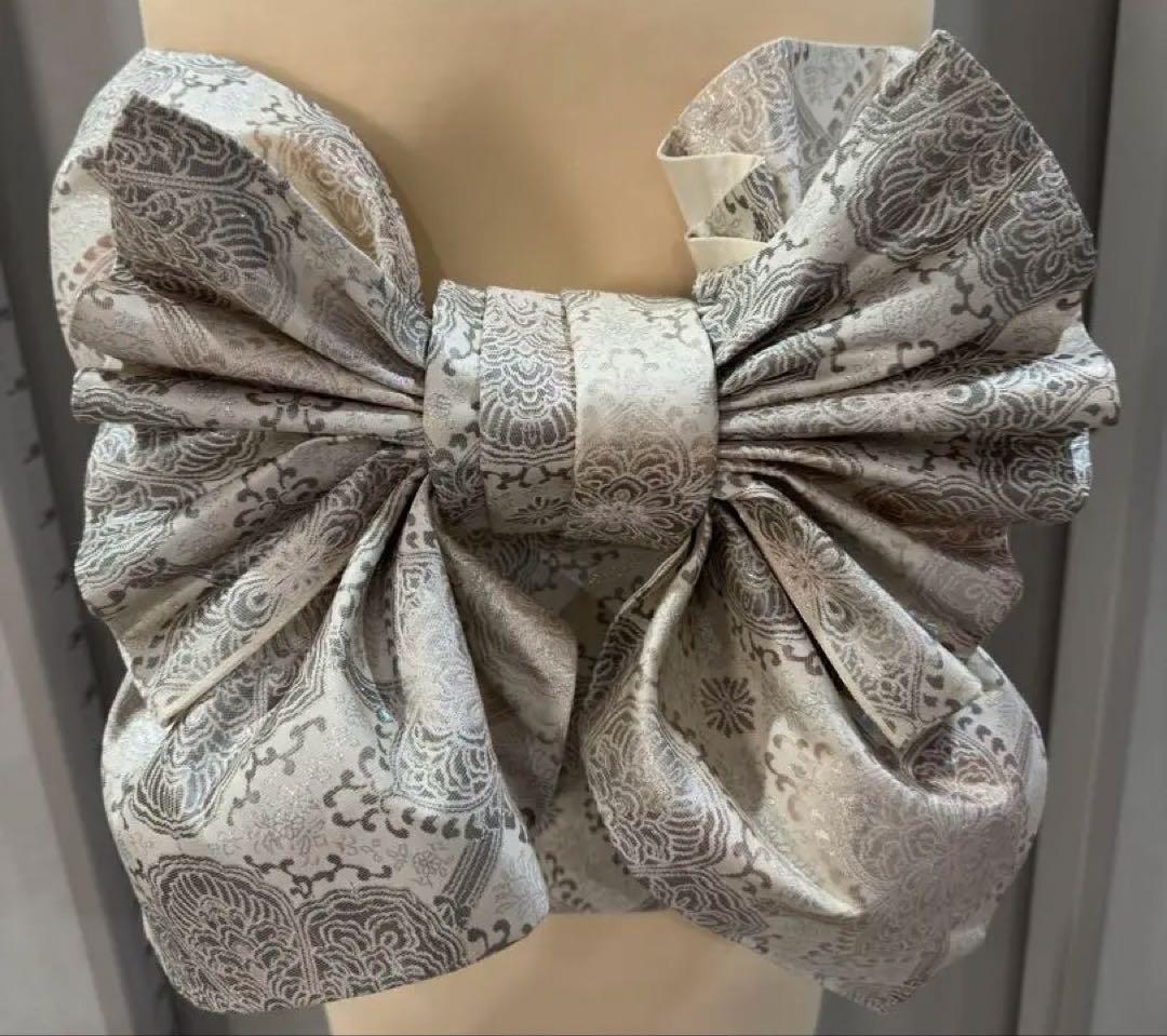 3日間期間限定特別価格！！早い者勝ちです！二部式　作り帯　 高級プラチナ箔二重織